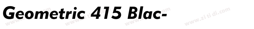 Geometric 415 Blac字体转换
